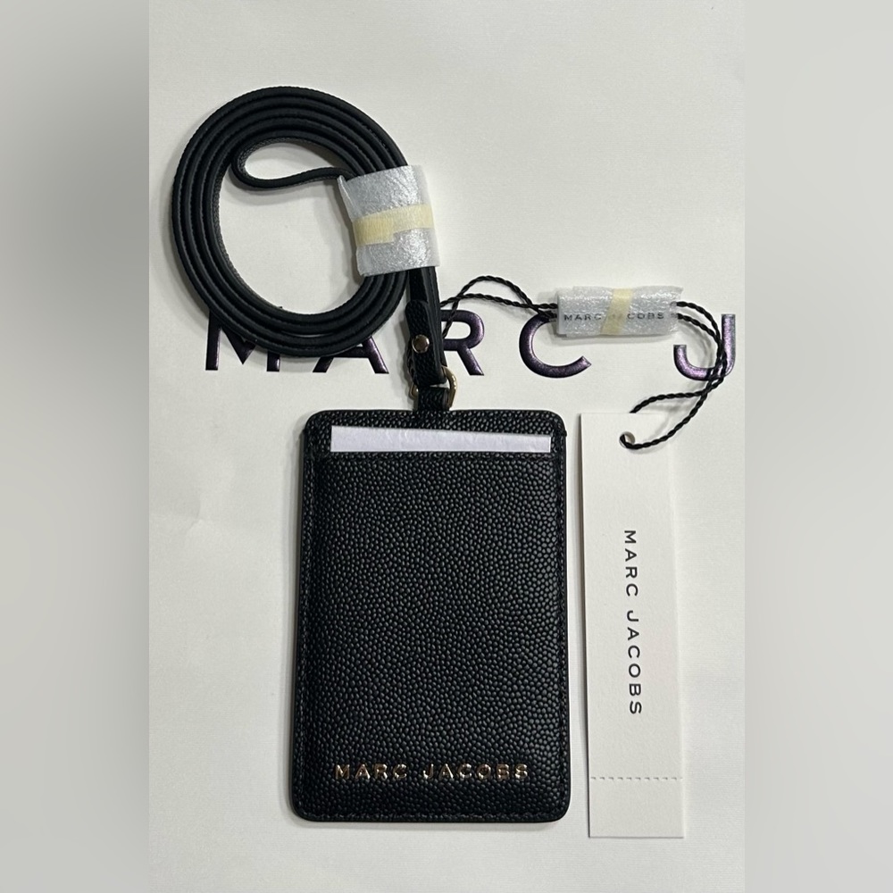 NWT Marc Jacobs Black ID/Credit Card/Lanyard/Badge Holder.